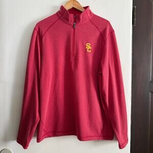 Tommy Bahama USC Trojans Men's Cardinal SC Interlock Sport Tobago Bay 1/2 Zip M